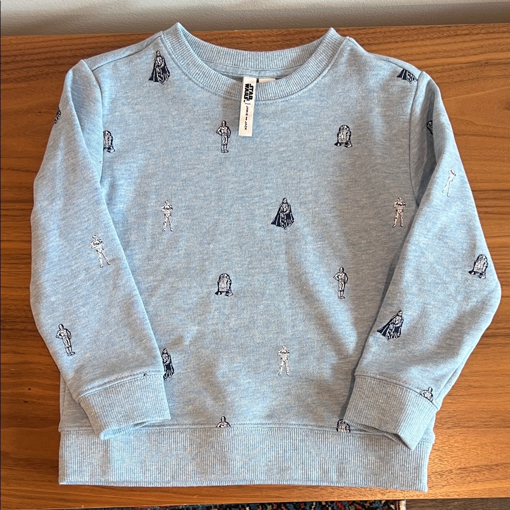 Janie and Jack Light Blue Star Wars Sweatshirt